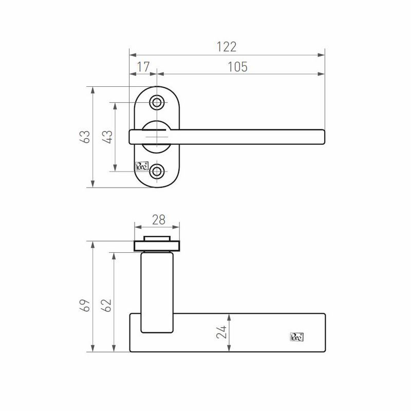 deurkruk verouderd ijzer zwart-3