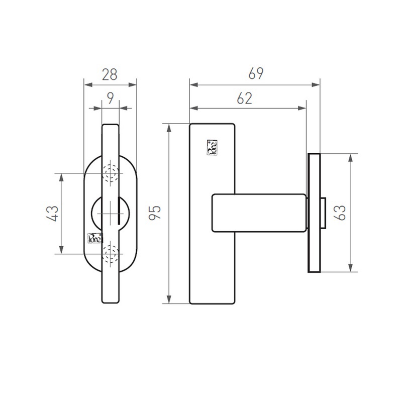 deurkruk ruw brons gepolijst-3