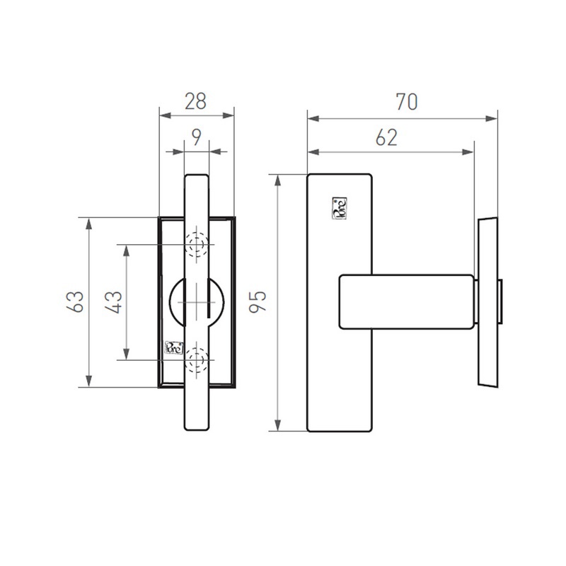 deurkruk ruw brons gepolijst-3