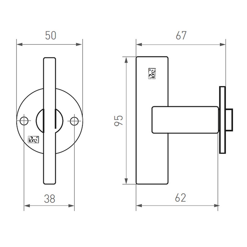 deurkruk ruw brons-3