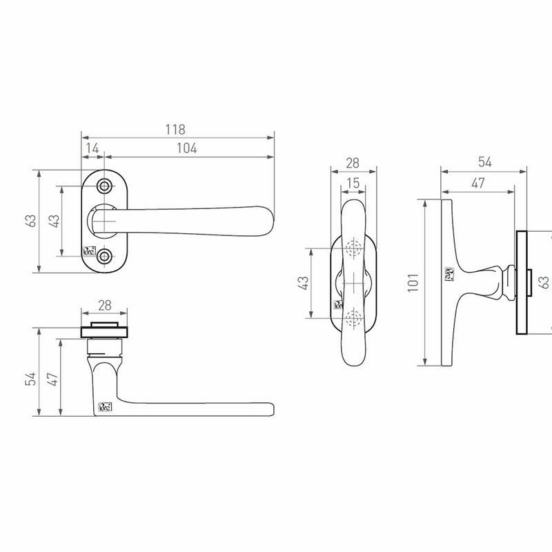 deurkruk ruw brons-3