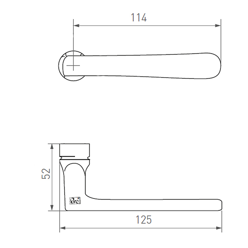 deurkruk verouderd ijzer zwart-3