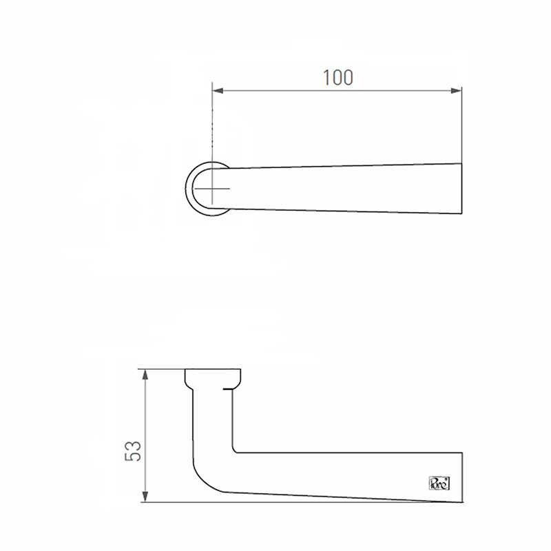 deurkruk verouderd ijzer zwart-3