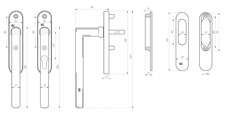 hefschuifdeurbeslag mat wit brons-3