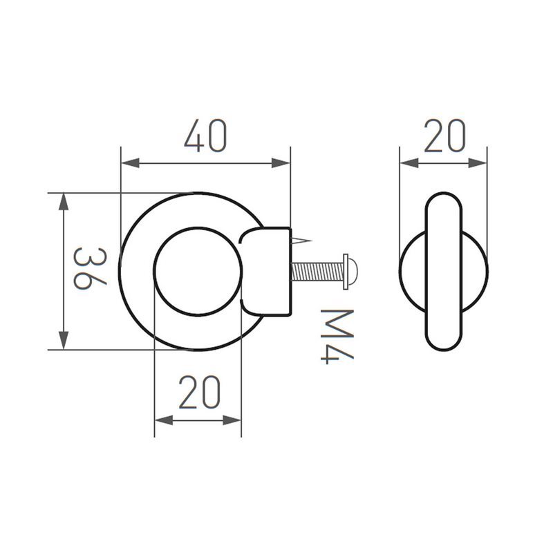 meubelknop verouderd ijzer zwart-3