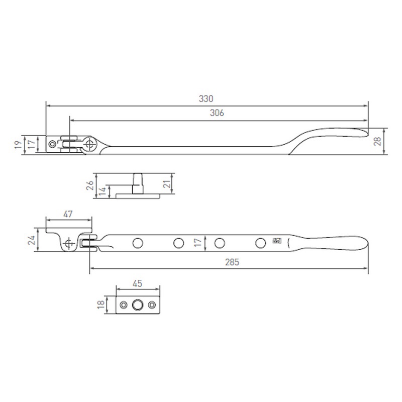 raamuitzetter ruw brons-3