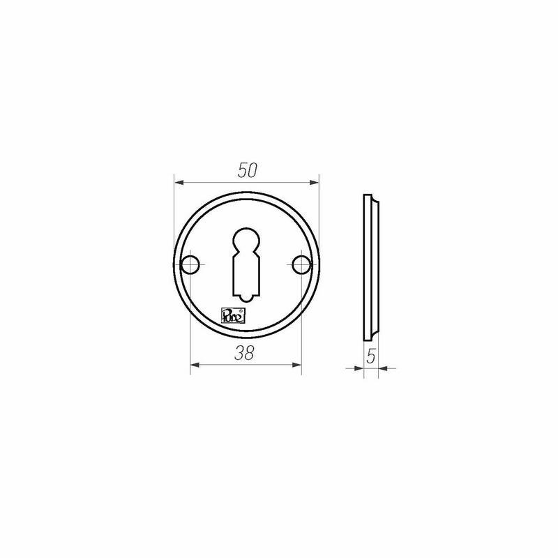 sleutelgatrozet mat wit brons-3