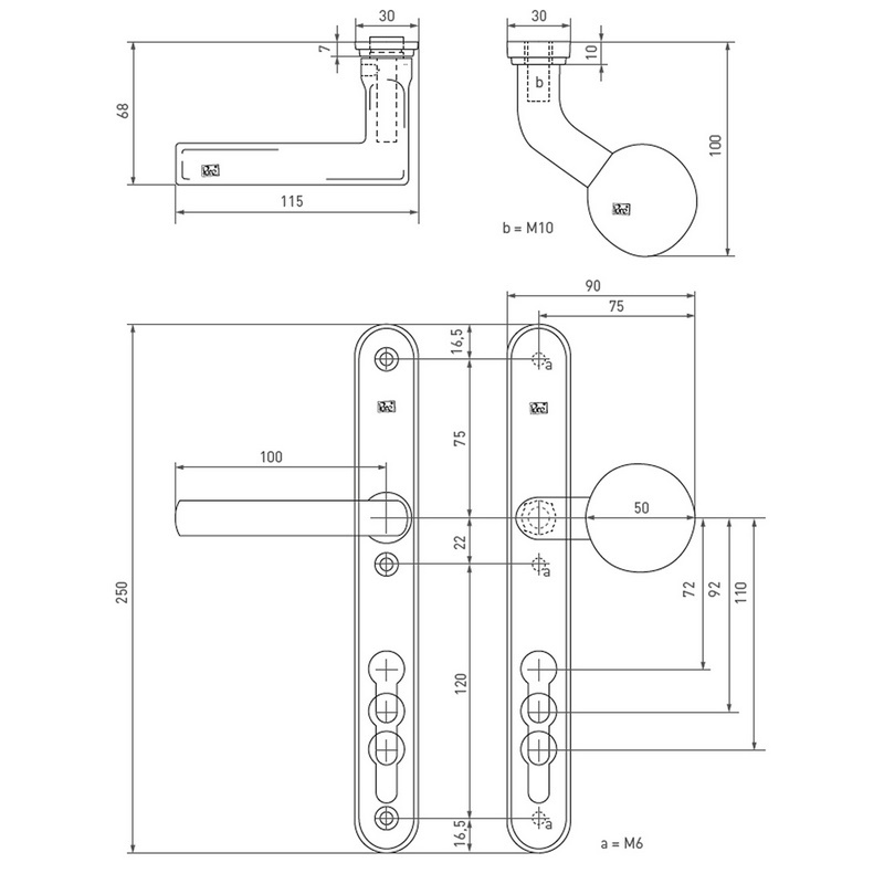 voordeursmalgarnituur wit brons-3