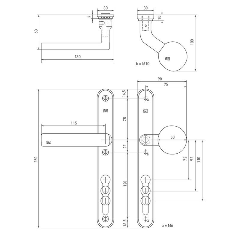 voordeursmalgarnituur wit brons-3