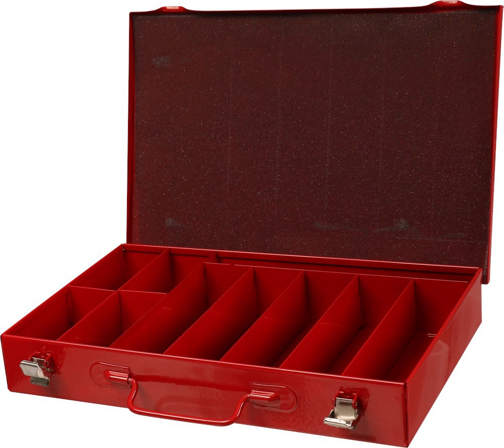 assortimentskoffer metaal rood kelfort-4