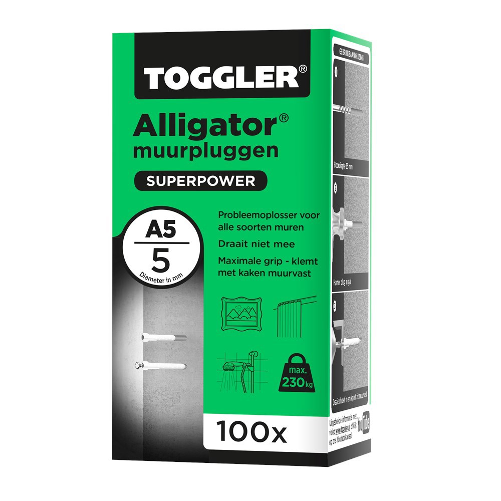 plug alligator zonder flens toggler