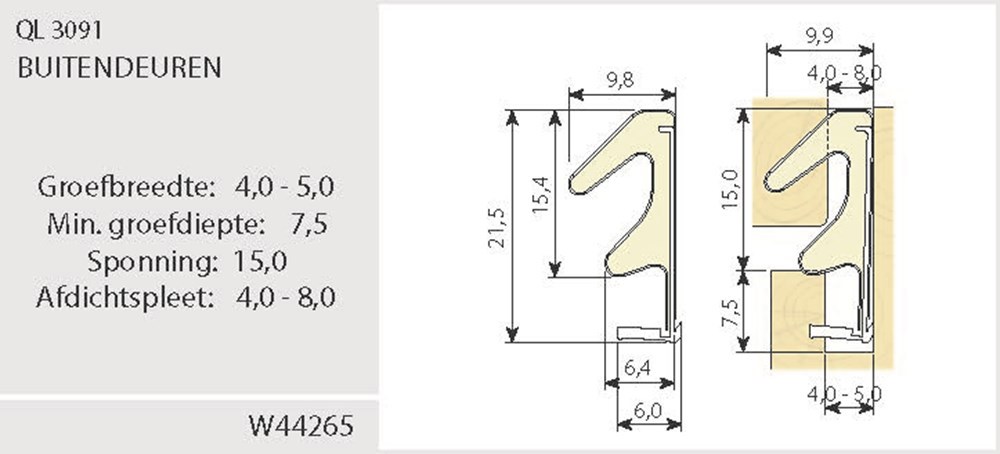 kaderprofiel houten buitendeur q-lon-3