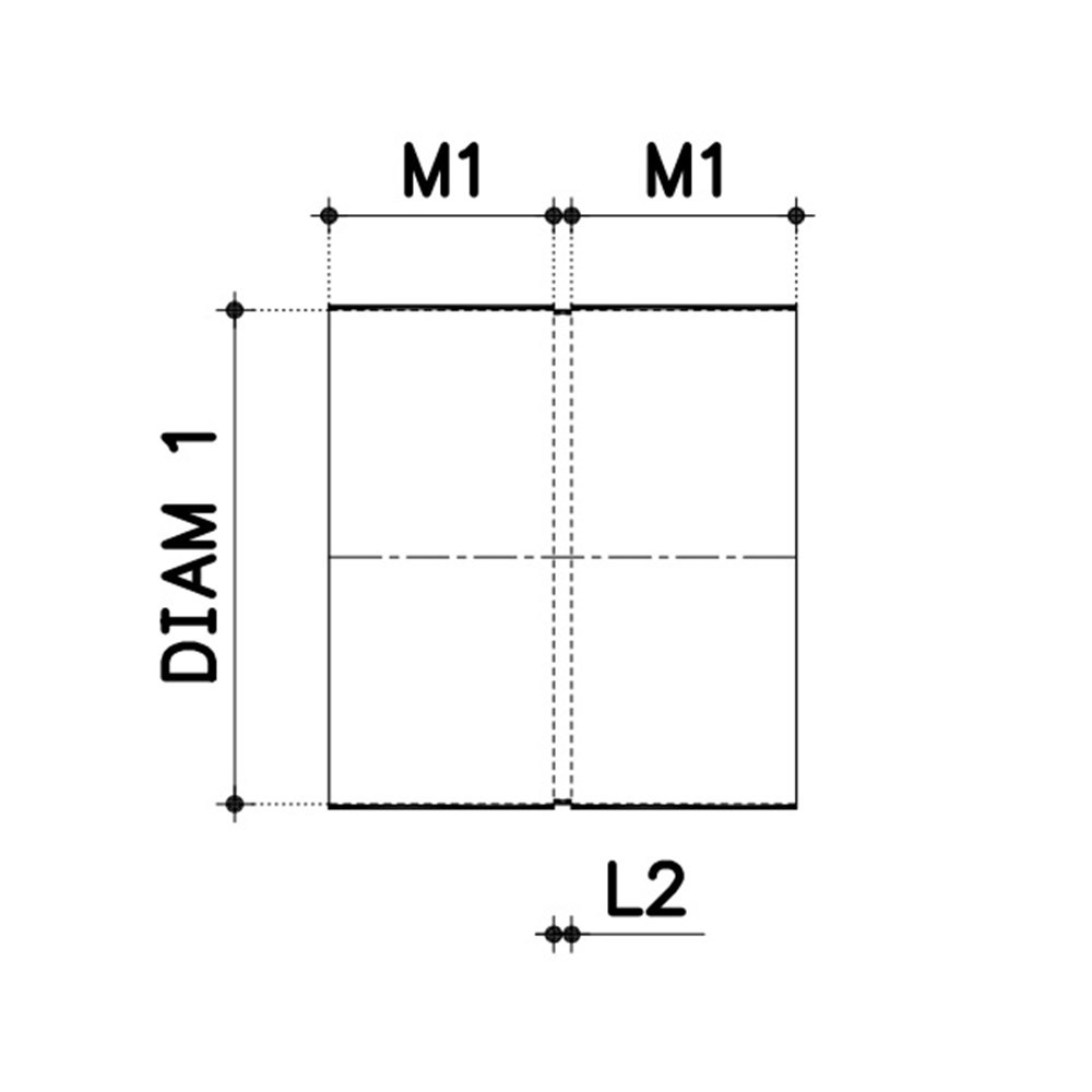 lijmmof dubbel pvc grijs rwa-4