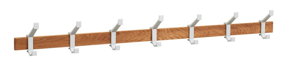 kapstok aluminium f1/eikenhout hermeta