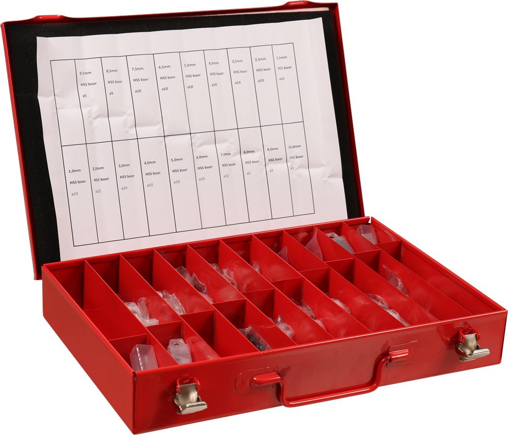 assortimentskoffer metaal rood kelfort-3