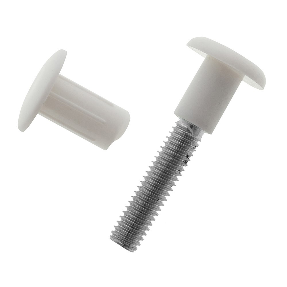 koppelbout kunststof wit