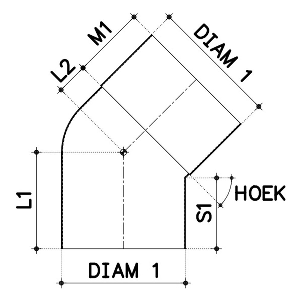 bocht pvc grijs rwa-4