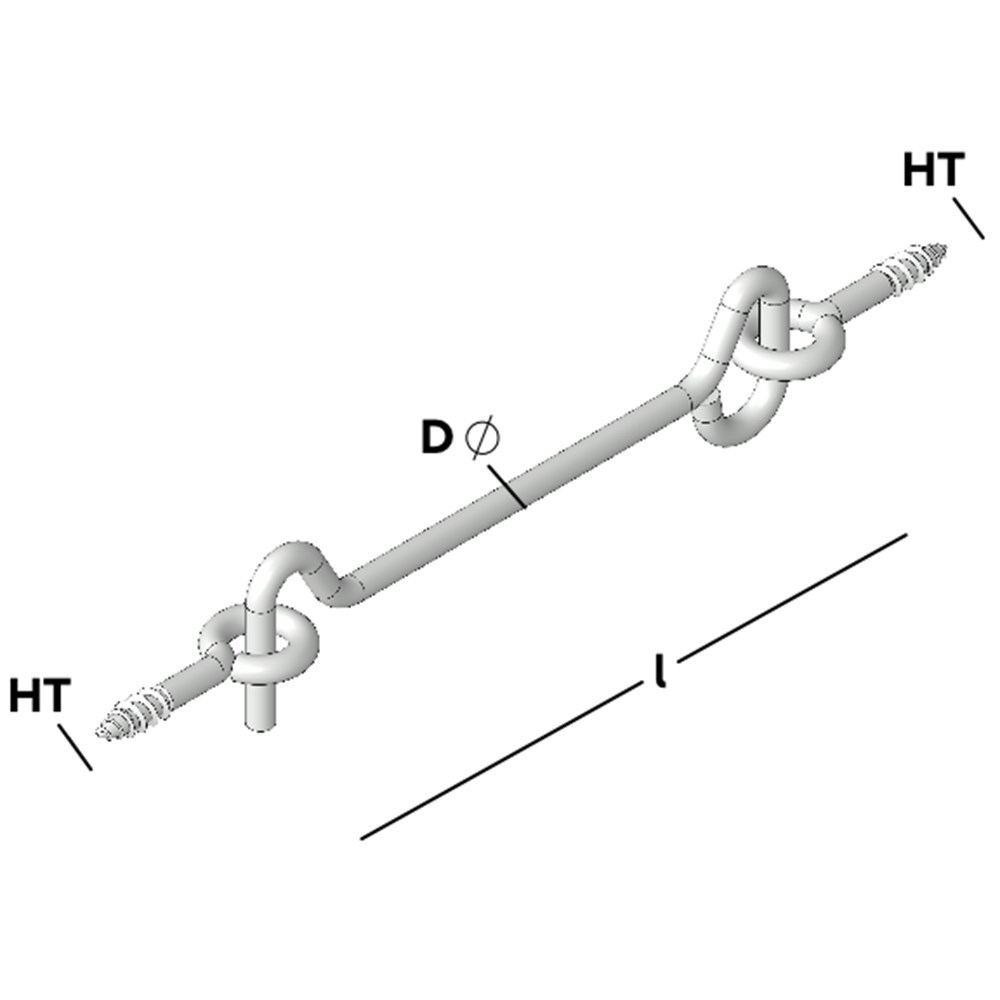 windhaak houtdraad rvs a2-4