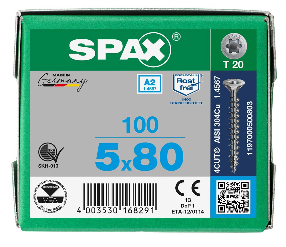 spaanplaatschroef rvs a2 spax-7