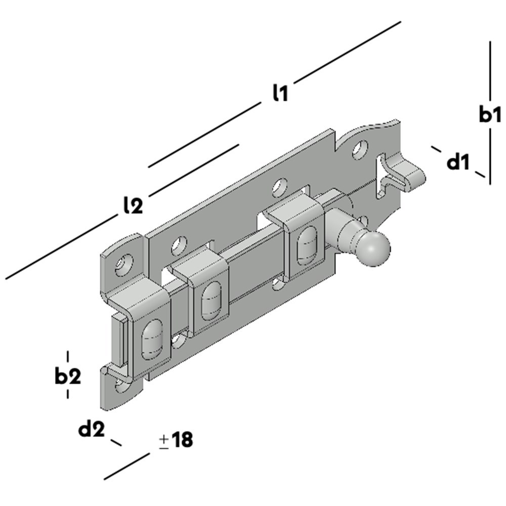 rolschuif vlak rvs a2-3
