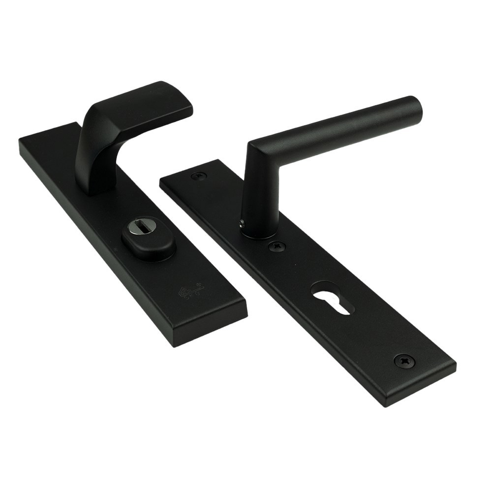 voordeurgarnituur alu mat zwart oxloc-3