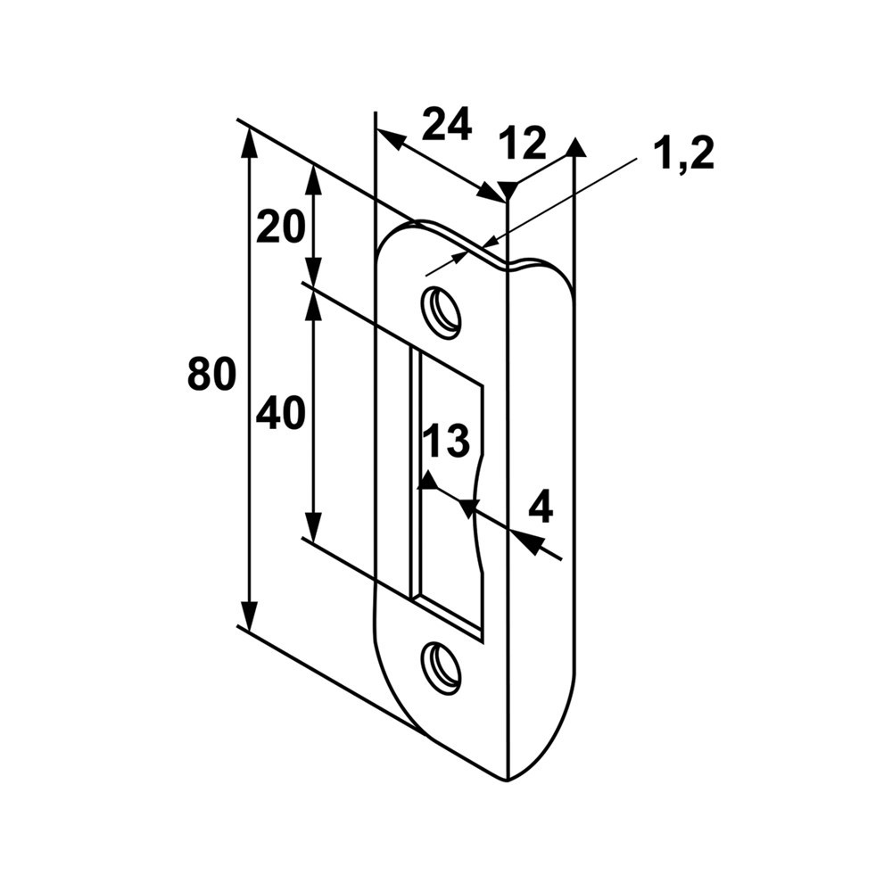 hoeksluitplaat zwart gelakt axa-4