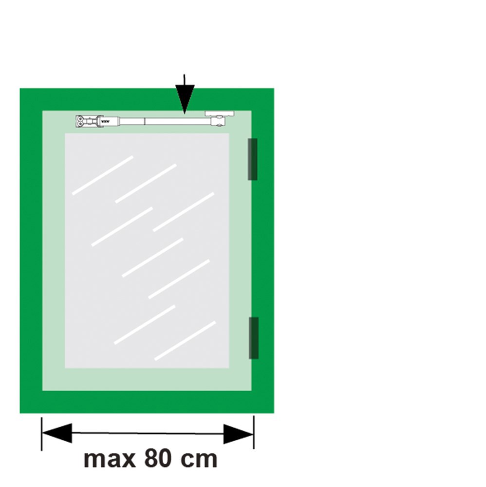 telescoop uitzetter staalwit/wit axa-4