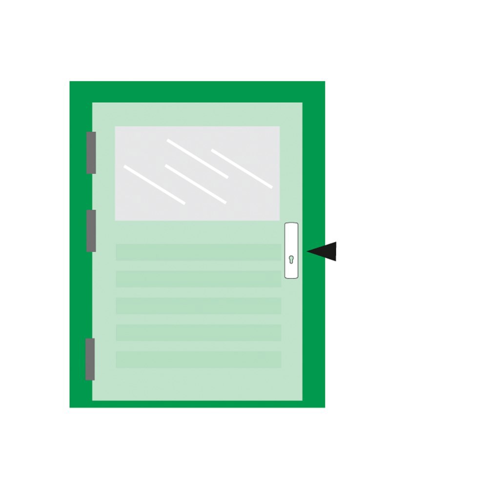 sluitplaat zwart gelakt axa-3