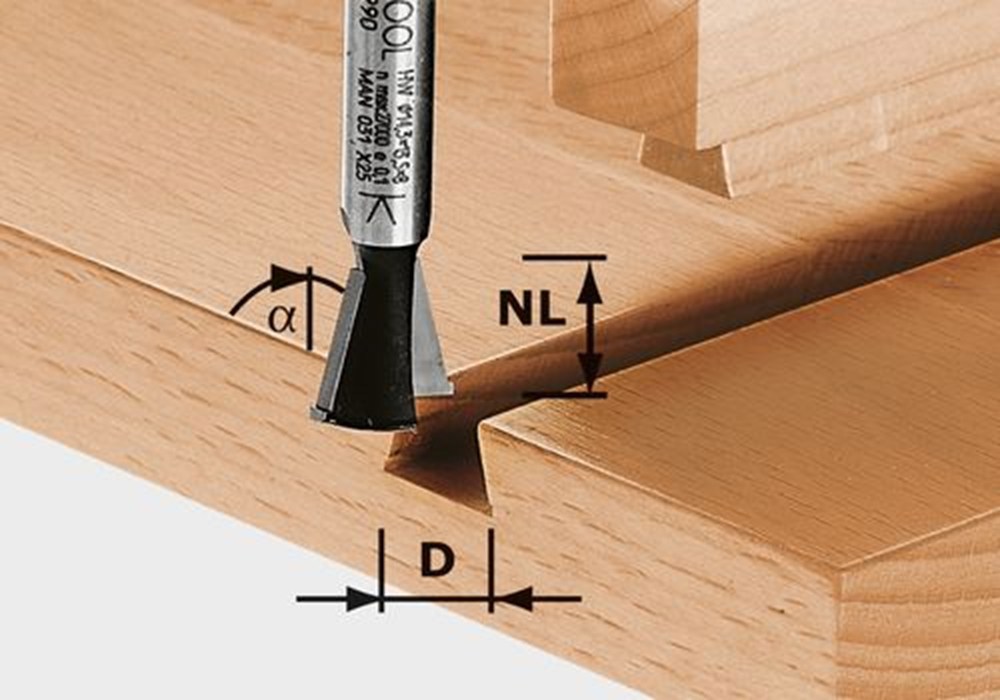 zwaluwstaartfrees hardmetaal festool
