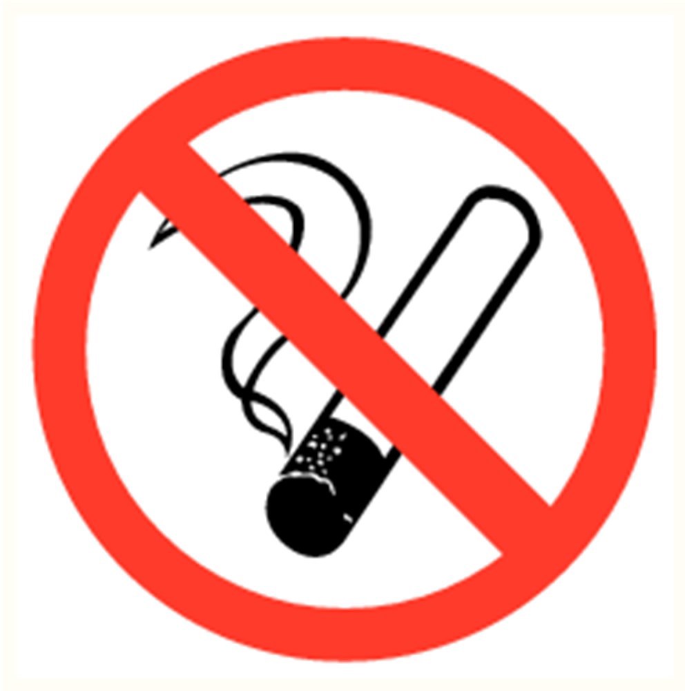 verbodssticker vinyl rood/wit