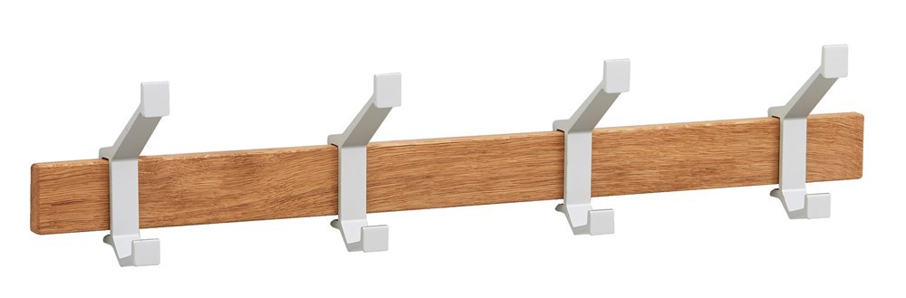 kapstok aluminium f1/eikenhout hermeta