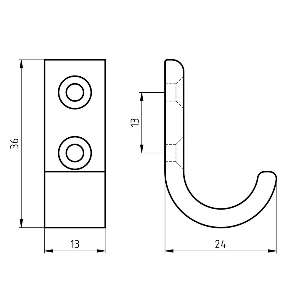 handdoekhaak aluminium mat zwart hermeta-4