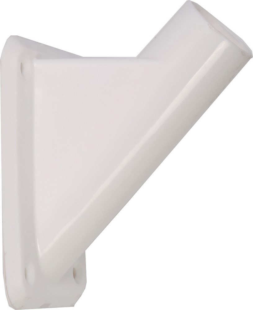 vlaggenstokhouder kunststof wit