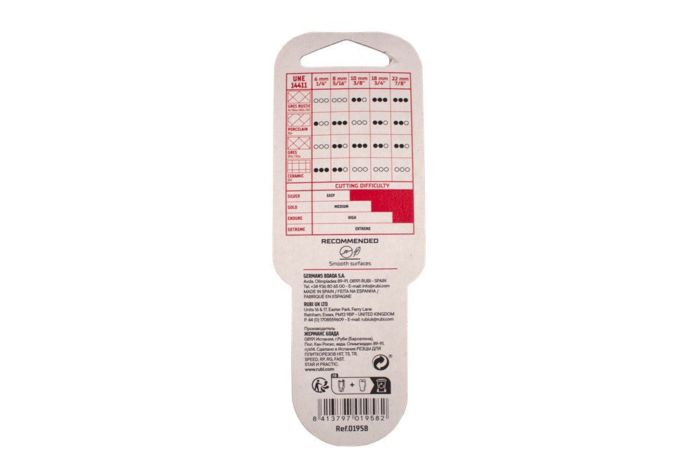 snijwiel in houder rubi-6