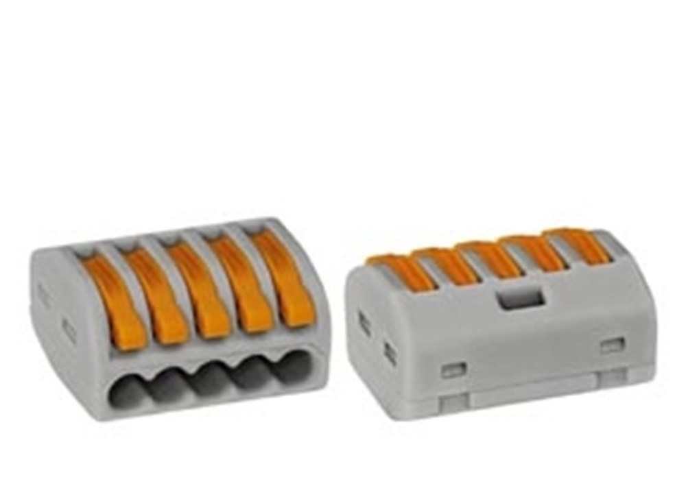 lasklem 5-voudig grijs/oranje wago-3