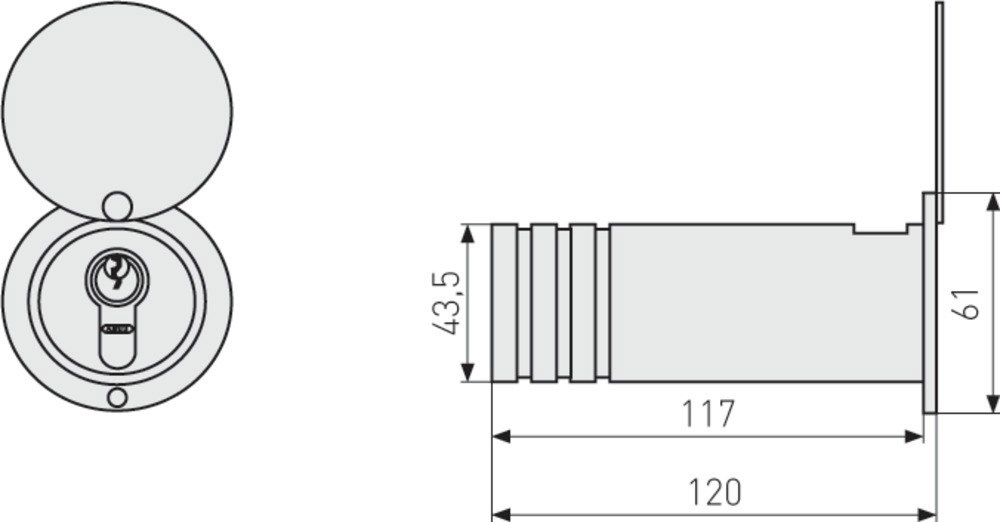 sleutelbuis rvs abus-4