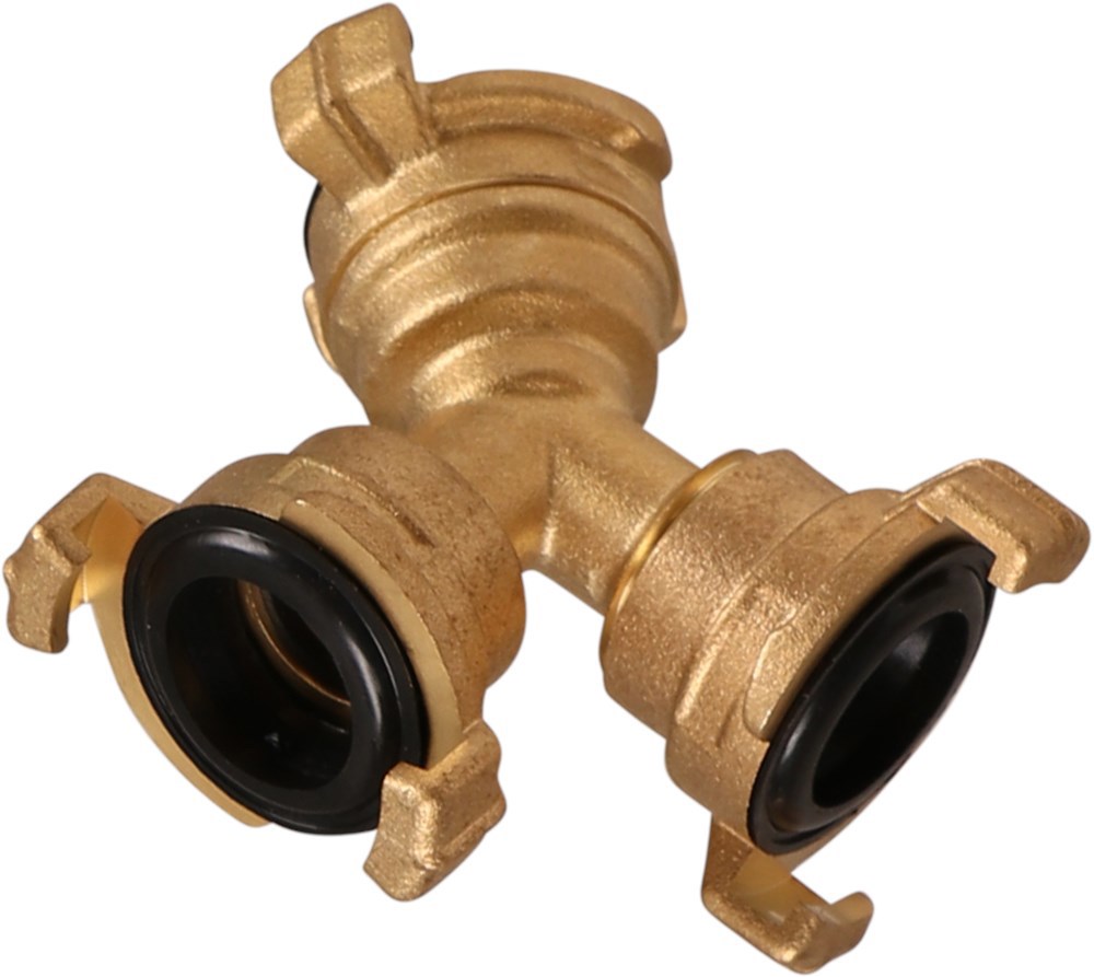 drieweg snelkoppeling geka messing-3