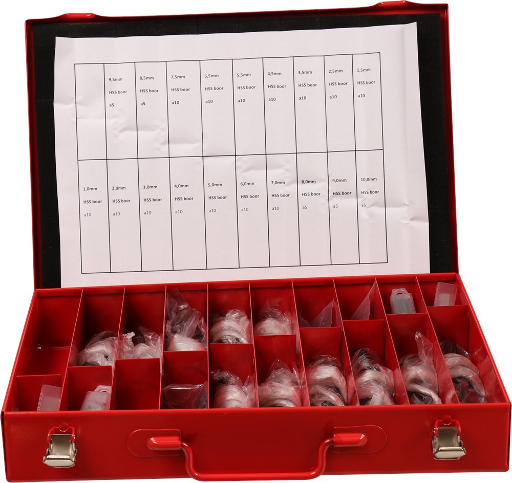 assortimentskoffer metaal rood kelfort-4