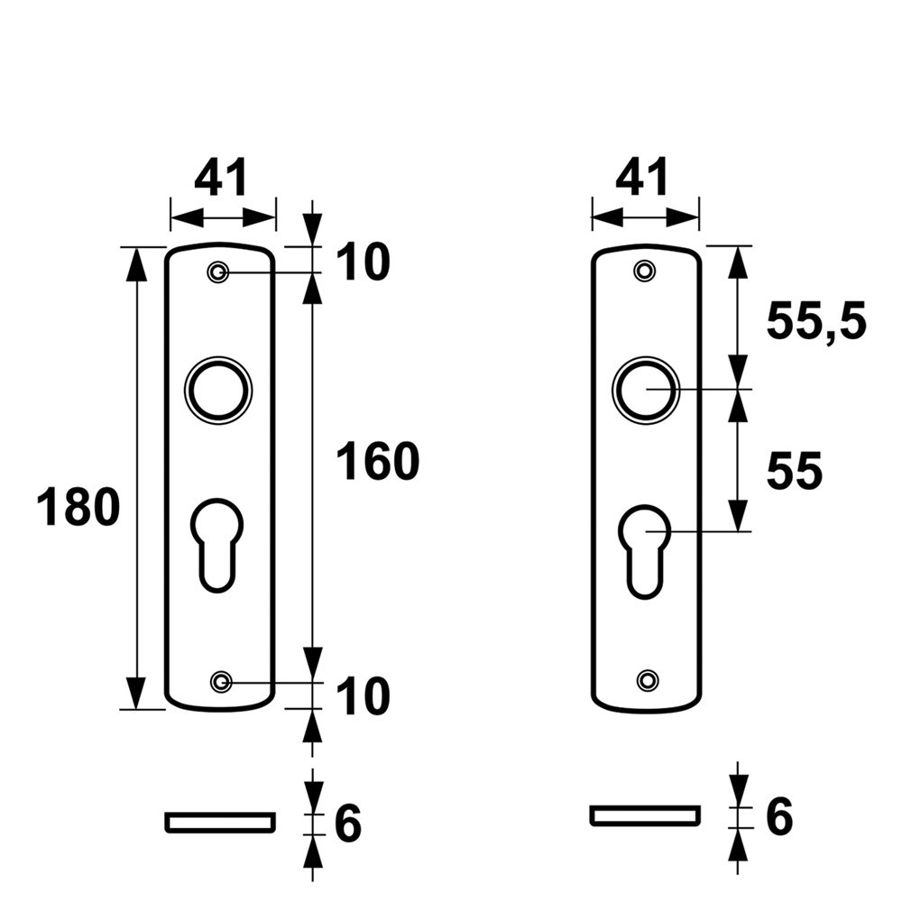 kortschild aluminium f1 axa-6