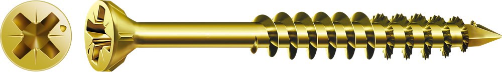 glaslatschroef geel verzinkt spax