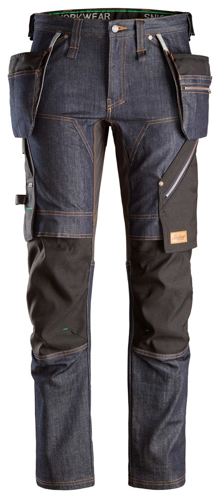 werkbroek+ flexiwork denim snickers
