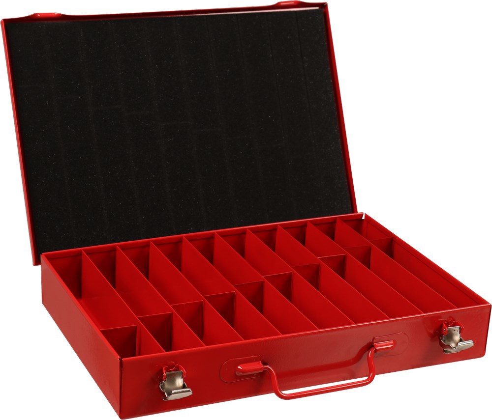 assortimentskoffer metaal rood kelfort