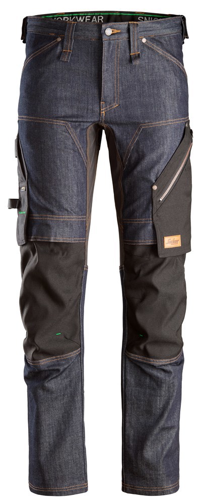 werkbroek+ flexiwork denim snickers