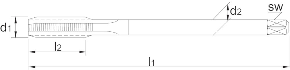 machinetap hss conisch gasdraad phantom-3