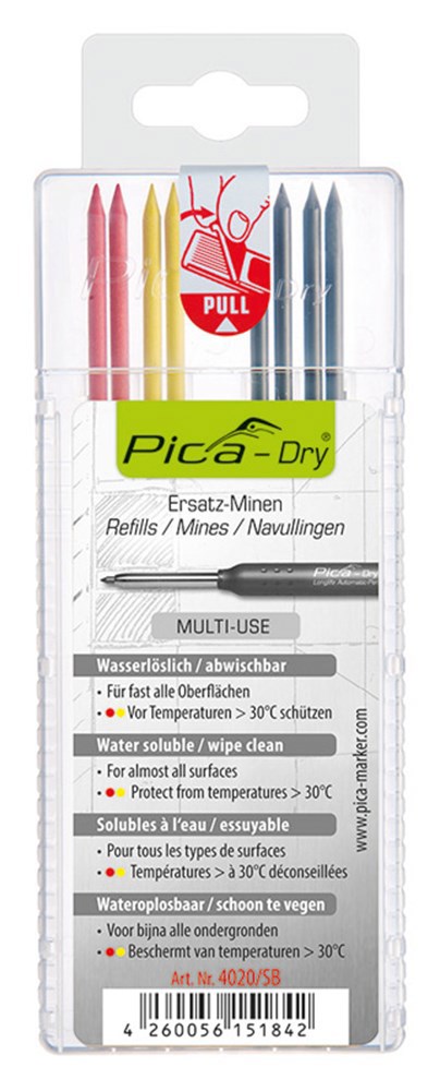 navulling diepgatpen potlood pica