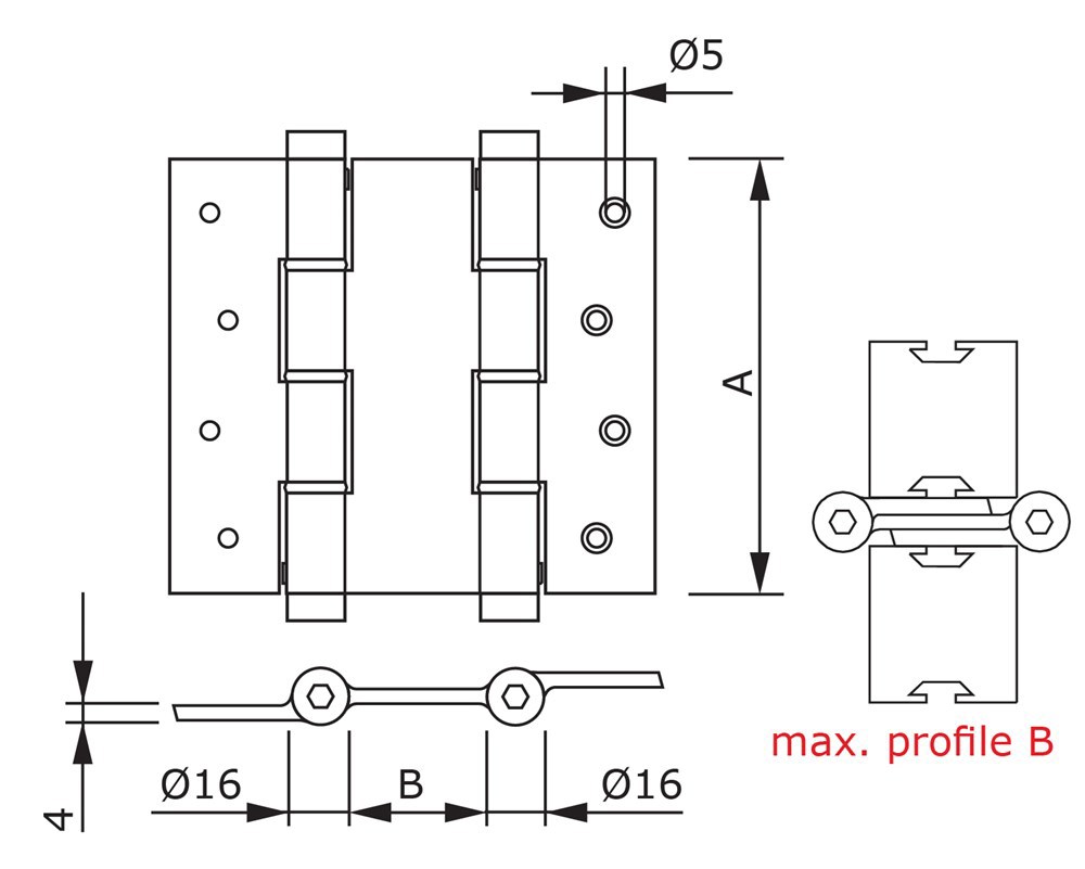 deurveerscharnier aluminium zilvergrijs-3