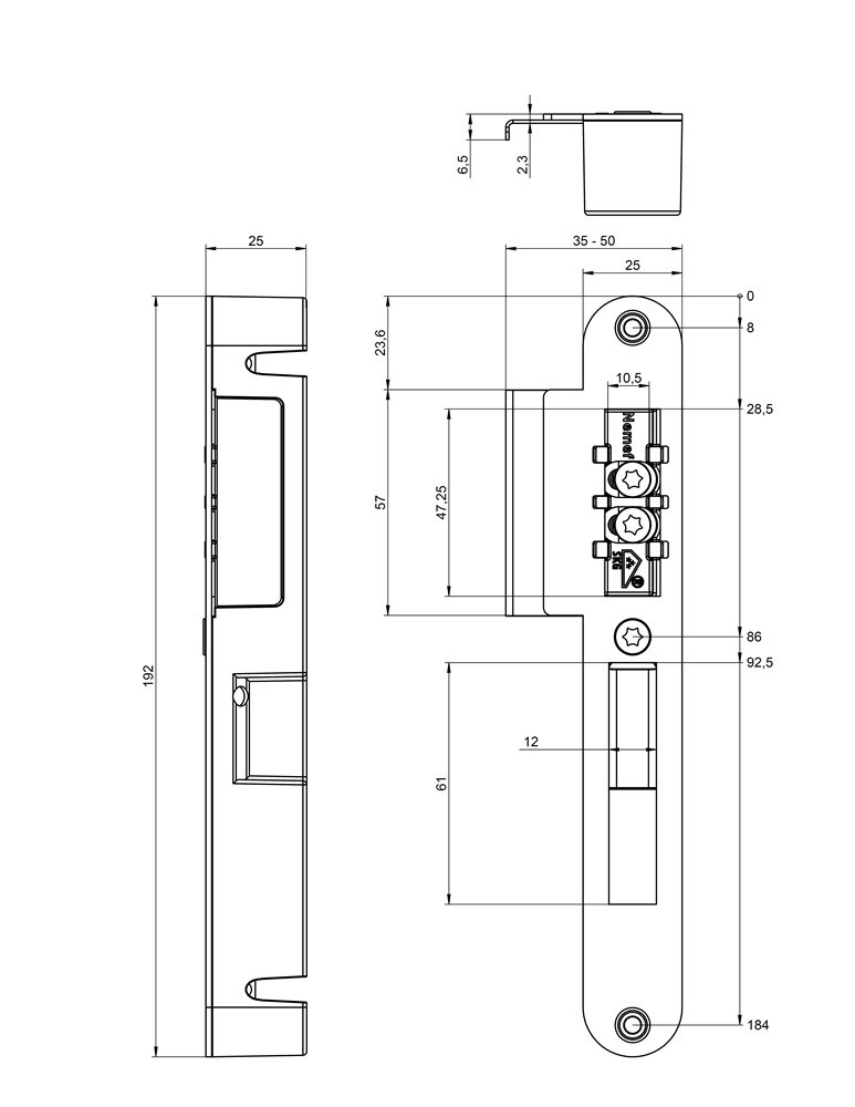 sluitkomgarnituur verstelbaar nemef-3