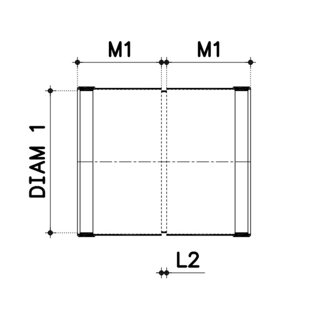 steekmof dubbel pvc grijs rwa-4