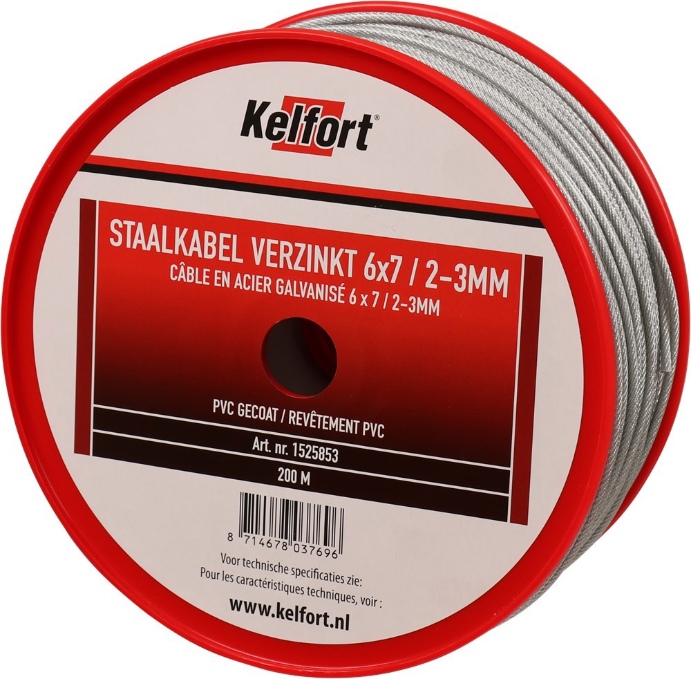 staalkabel elvz met pvc coating kelfort