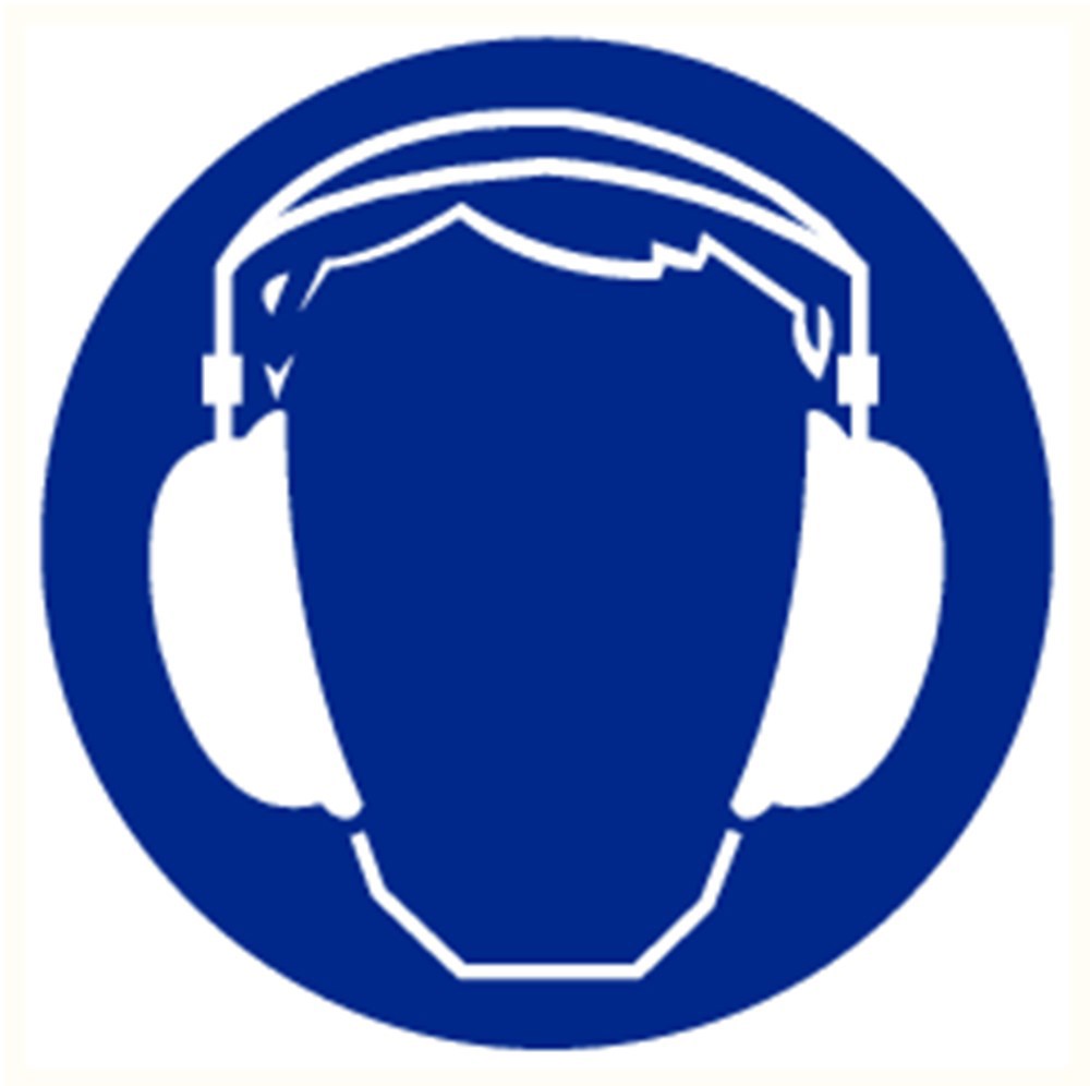 gebodssticker vinyl blauw/wit